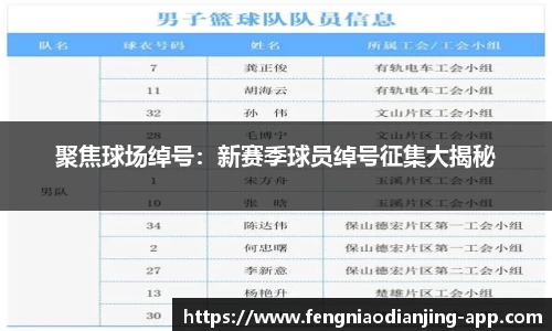 聚焦球场绰号：新赛季球员绰号征集大揭秘